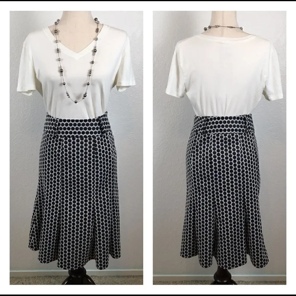 Carole Little polkadot fit & flare skirt 4 Corpcore BusinessSiren